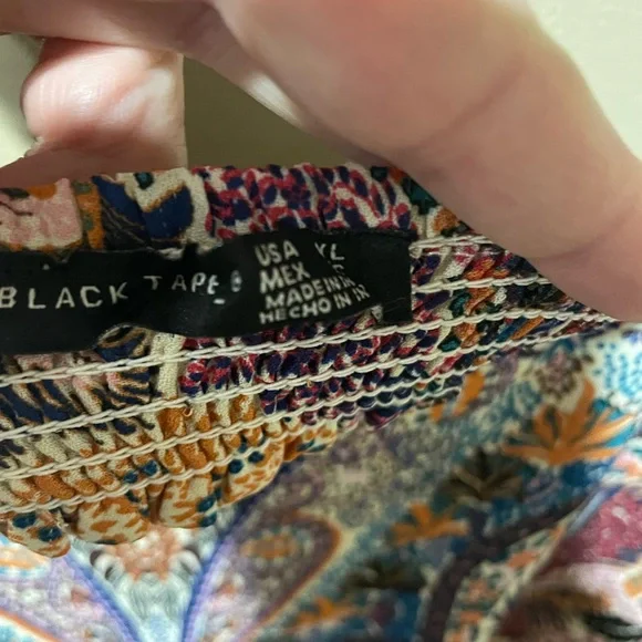 Black Tape colorful paisley maxi dress ~ Size XL ~ NWT - Picture 5 of 11